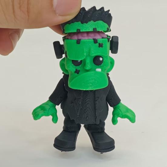 3D Printed Zombie Figurine Movable Joints Halloween Zombie Statue Stress Relief Fidget Toy Desktop Decoration Ornament
