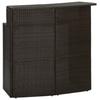 Garden Bar Table Brown 120x55x110 Cm Woven Resin