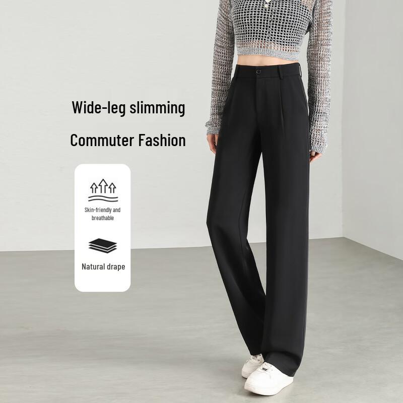 Women's High-Waist Wide-Leg Suit Trousers