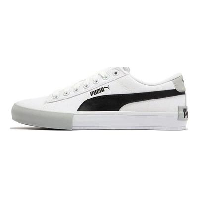 Bari Casual Cv Versatile Comfortable Shock Absorbing Lightweight Breathable Low Top Sneakers Unisex Sneakers White Black 389383-01