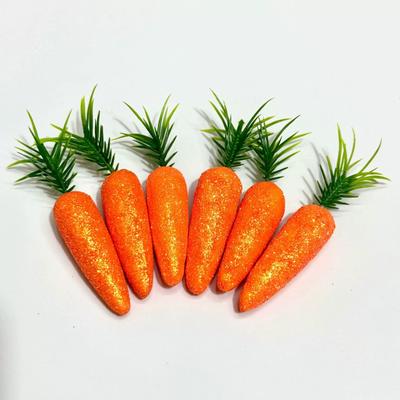 Artificial Mini Carrot 12PCS, Mini Easter Carrots Simulation Carrots Decorations Fake Vegetable Food Models for Home Kitchen Farm Party Table Decor