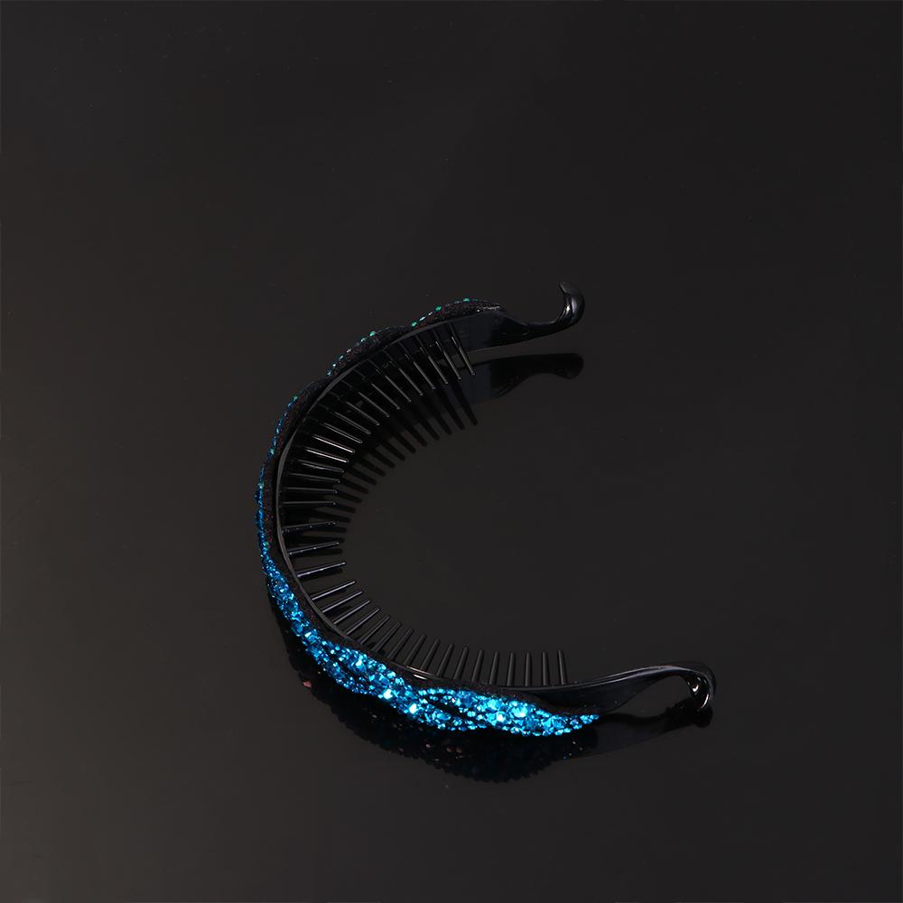 Barrettes Rhinestone Women Hair Claws Hairpin Leaves Shape Headwear