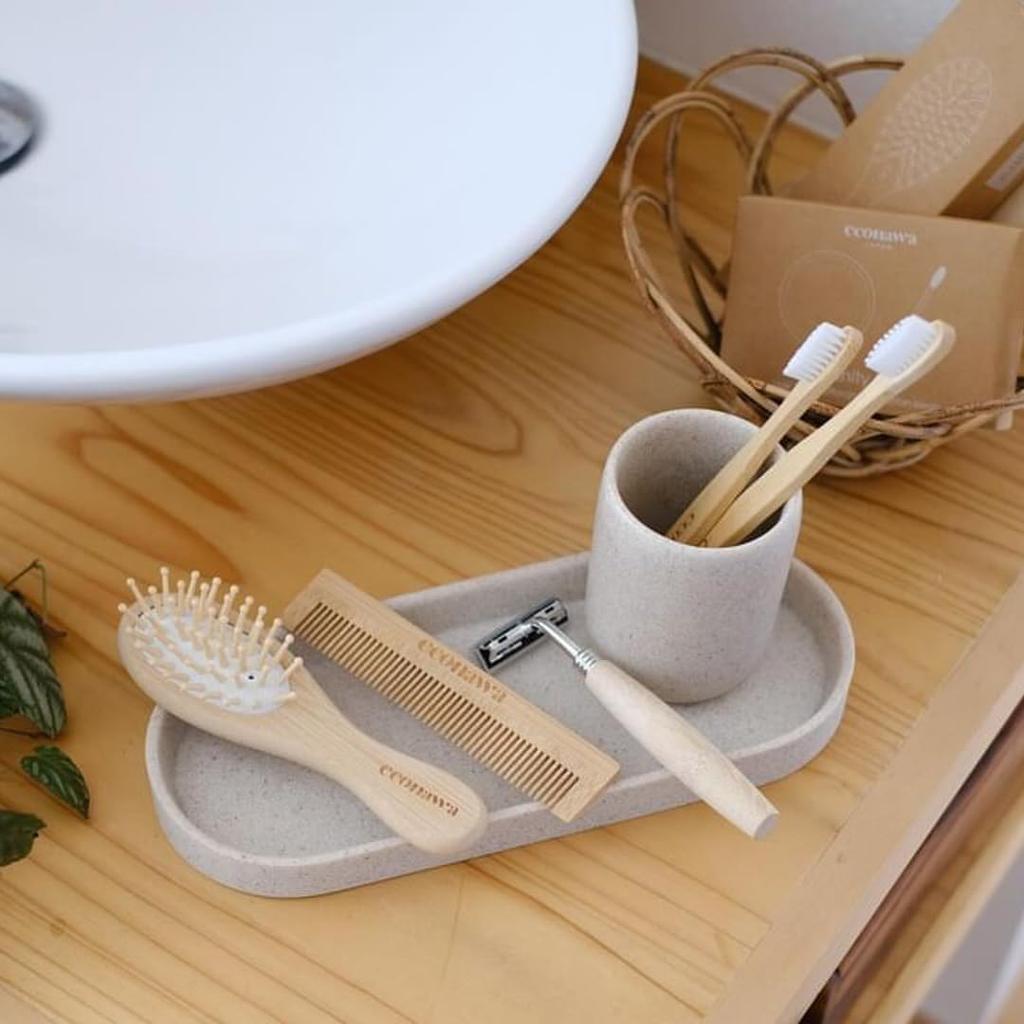 Bamboo Hair Brushes of Commercial Amenities and Made with Natural Materials For and Beauty Salons Individually Ideal for Wholesale econawa (Set 100)