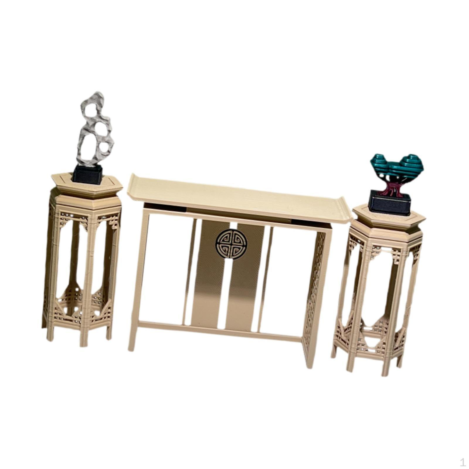 Кукольный домик Стол Китайский Стильный Реалистичный Столы для прихожей Макет Современный Прихожая Кукольный домик