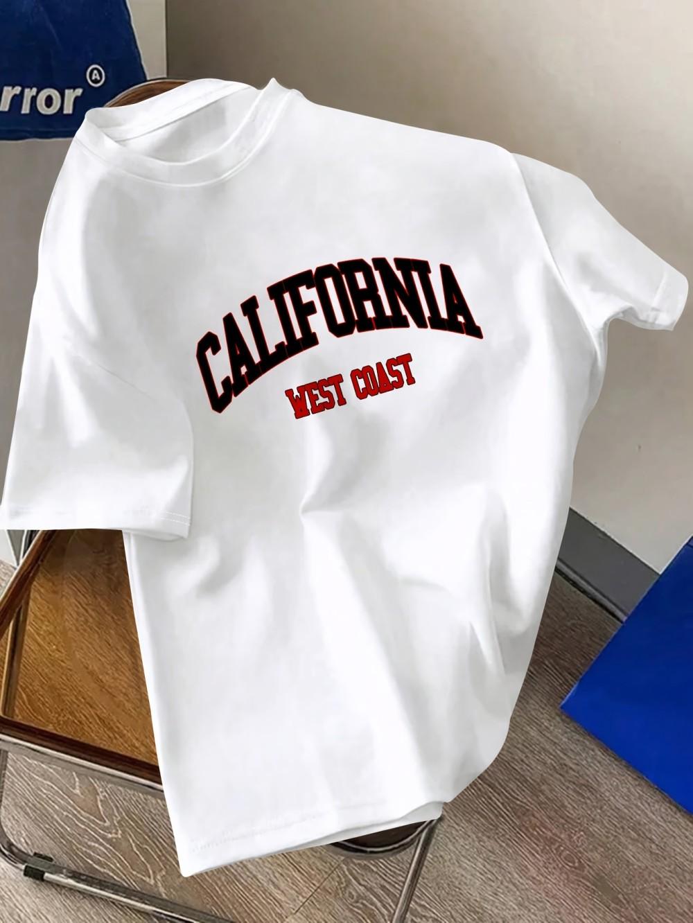 

Mens Summer Trendy Style Simple Letter Print Design Mens Casual Shortsleeved Highquality Pure Cotton Tshirt 3XL