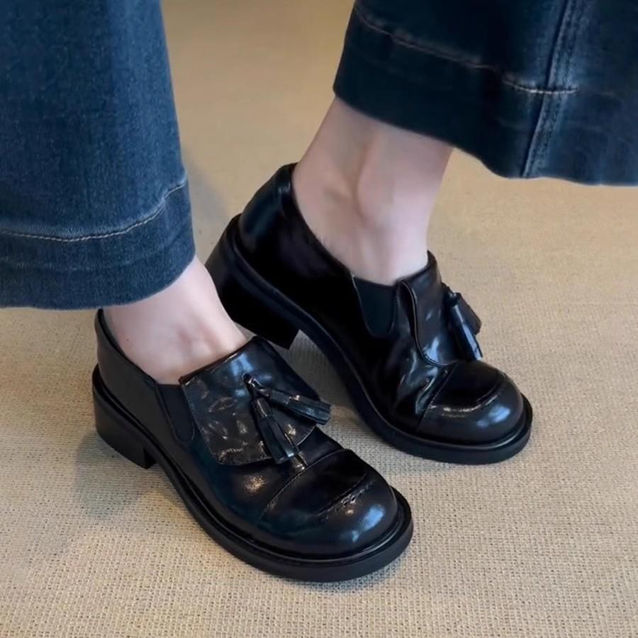 Fashion NEW Designer tassels Vintage Slip On Women Loafer Shoes Casual Shallow Flats Spring Autumn Classic Office Female Shoes