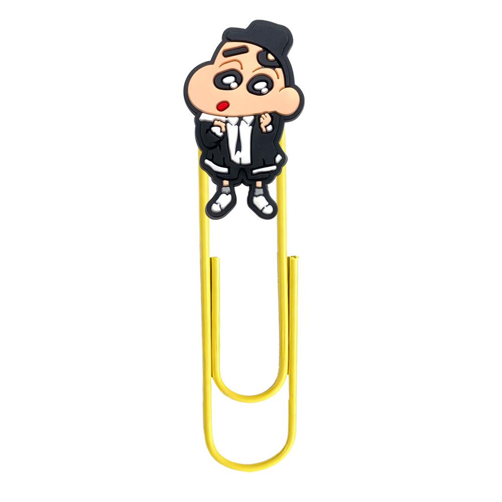 Crayon Shin-chan Paper Clips: Colorful Large Binder Clips & Creative Bookmarks for Students.