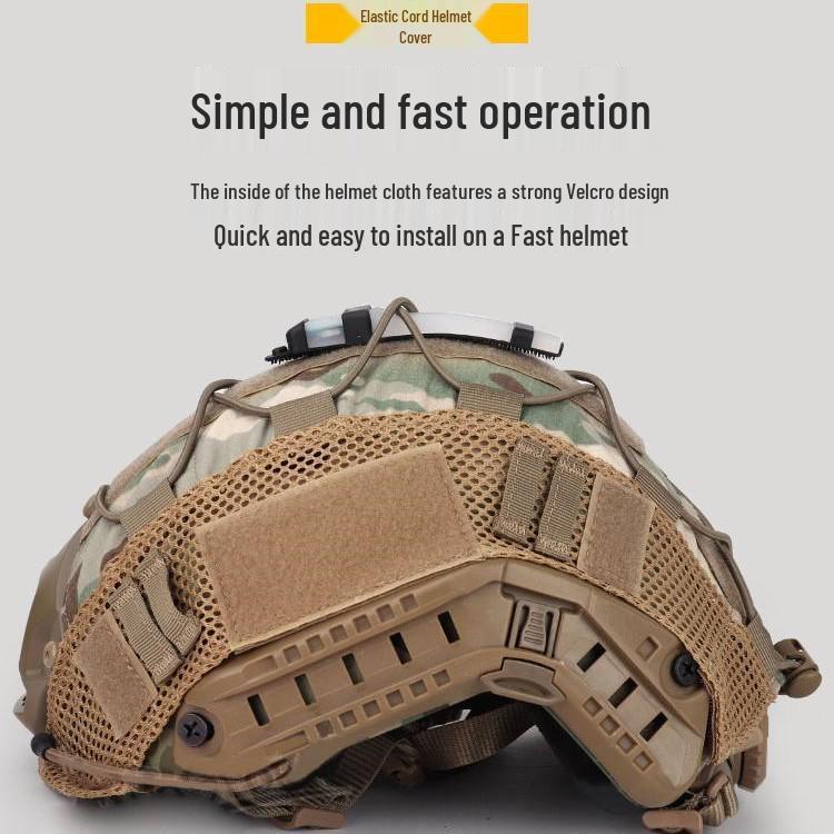 FAST Elastic Camouflage Helmet Cover - Tactical Accessory
