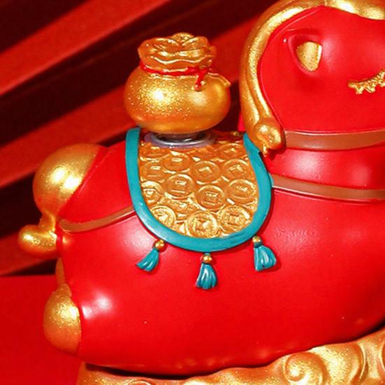 Chinese Style Cartoon Horse Figurine Bring Good Luck Fortune Hand-painted Resin Pony Statue Home Office Desktop Feng Shui Decoration Ornament