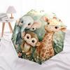 1PC Elephant Giraffe Monkey Umbrella-8-Rib Reinforced Portable Folding Travel Suitable for All Seasons Outdoor Daily , Fun Design-Z0449