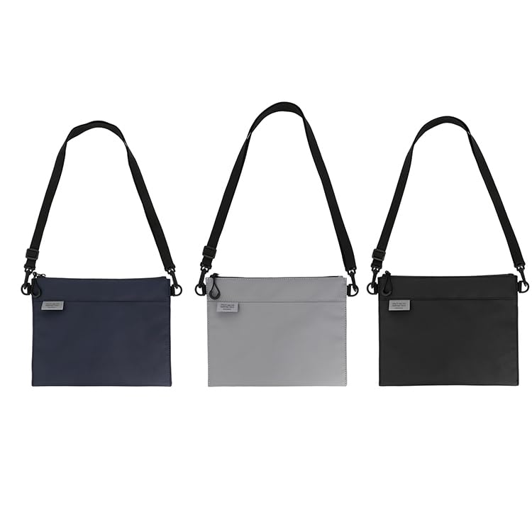Delfonics Sacoche Shoulder Bag, One-Shoulder, Water-Repellent, with Inner Carrying (Dark Blue)