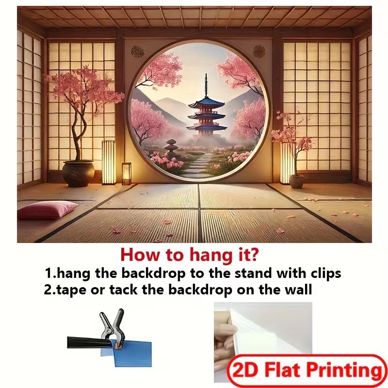 2D Zen Japanese Room Backdrop for Live Streaming & Video Recording