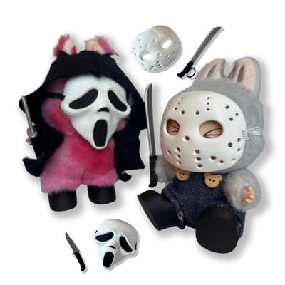 Halloween Scary Masque for 17cm Doll Spooky Ghost Masque Costume Doll Dress Up Accessories for Collectors DIY Enthusiasts
