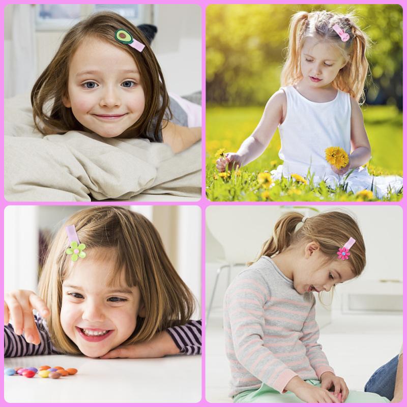60pcs Baby Girls Hair Clips Cute Cartoon Hairpin Hair Barrettes Accessories Styling Tools