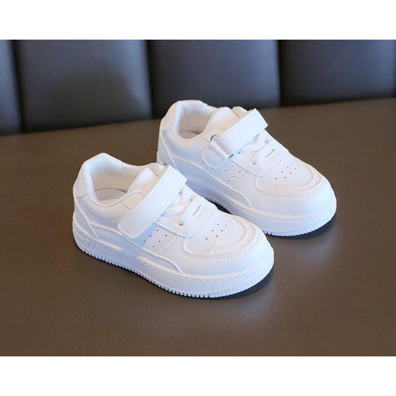 21-38 Children's White Shoes, Boys and Girls Sneakers, Casual Shoes, Leather Soft Sole Baby Shoes