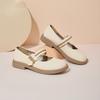 Mary Jane Shoes Women's 2025 New Spring and Summer Flat Bottom Small Fresh Student Doudou Shoes Versatile Velcro Light Mouth Single Shoes