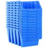 Vidaxl Stackable Containers, 14 Pcs., Blue, Plastic