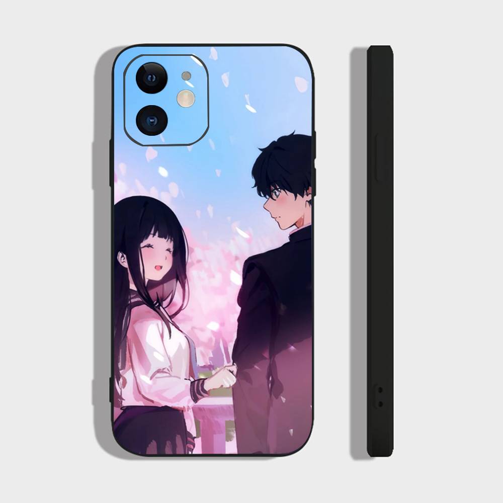 H-Hyouka Anime Handyhülle Für IPhone 17 Air 16 15 14 13 Pro Max 11 12 Schwarze Silikonhülle