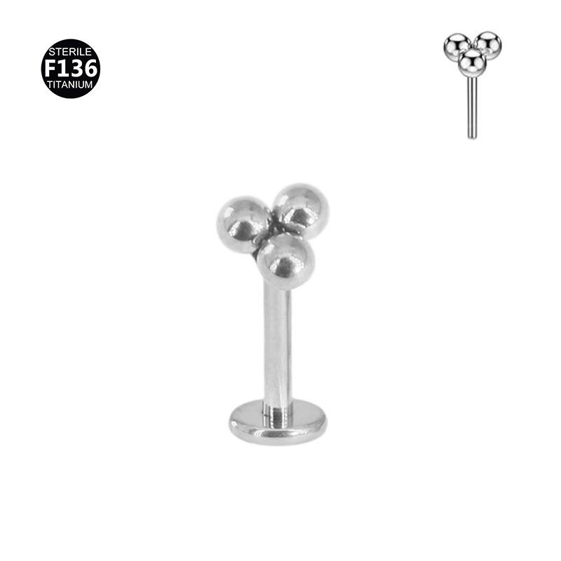 Ferskenhjerte Måne & Stjerne Titan Leppepiercing - G23, 1,2 mm Tykkelse, 6/8/10 mm Lengde