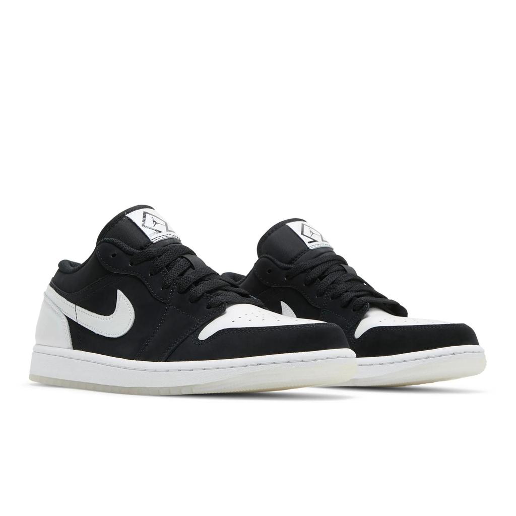 Air Jordan 1 Low SE 'Diamond' (Unisex) Black / White Vintage Basketball Shoes DH6931 001