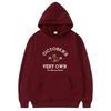 Felpa di Ottobre Uomo Propria Felpa con Cappuccio Stampata a Manica Lunga Pullover Autunno Top Casual