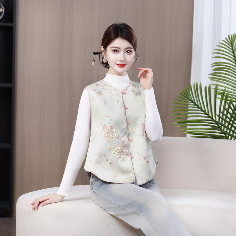 2026 Spring Chinese Style Women s Loose Retro Sleeveless Vest 5XL