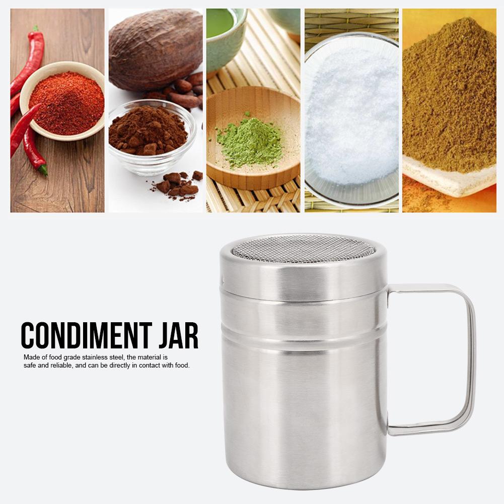Stainless Steel Kitchen Seasoning Jar Household Spices Pepper Salt Condiment Bottle