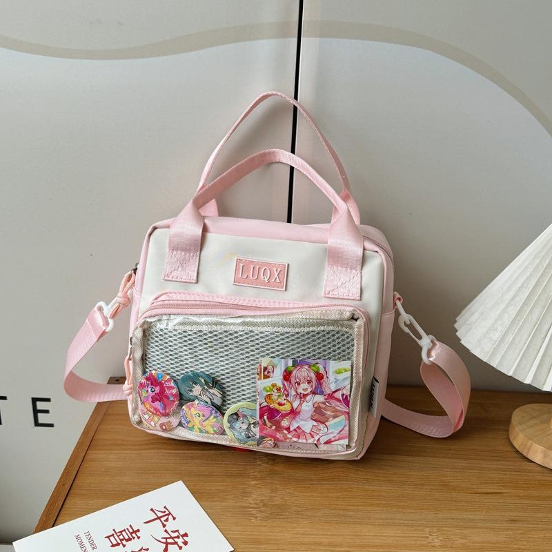 

Girl J two-dimensional yuan small food, transparent versatile soft girl, portable messenger bag, college style small backpack розовый