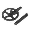 Bicycle Crankset 48T Black Square Taper Aluminum Alloy Bicycle Crankset for Mountain Road Bike Fixed Gear Bicycle