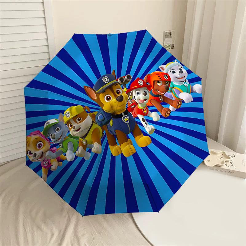 

1PC Paw Patrol, Round Sticker Umbrella-8-Rib Reinforced, Automatic Open, Lightweight & Durable, Cute Fashion Accessory for Outdoor, Beach or Casual Us