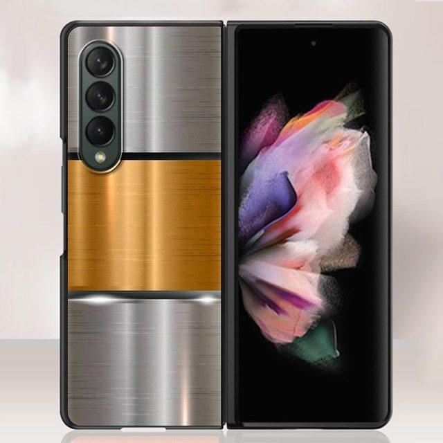 

Чехол с текстурой темного матового металла для Samsung Galaxy Z Fold3 5g, жесткий тонкий чехол, ультратонкий чехол с защитой от падения для Galaxy Z Fold 3 Shell Samsung Z Fold3 5G