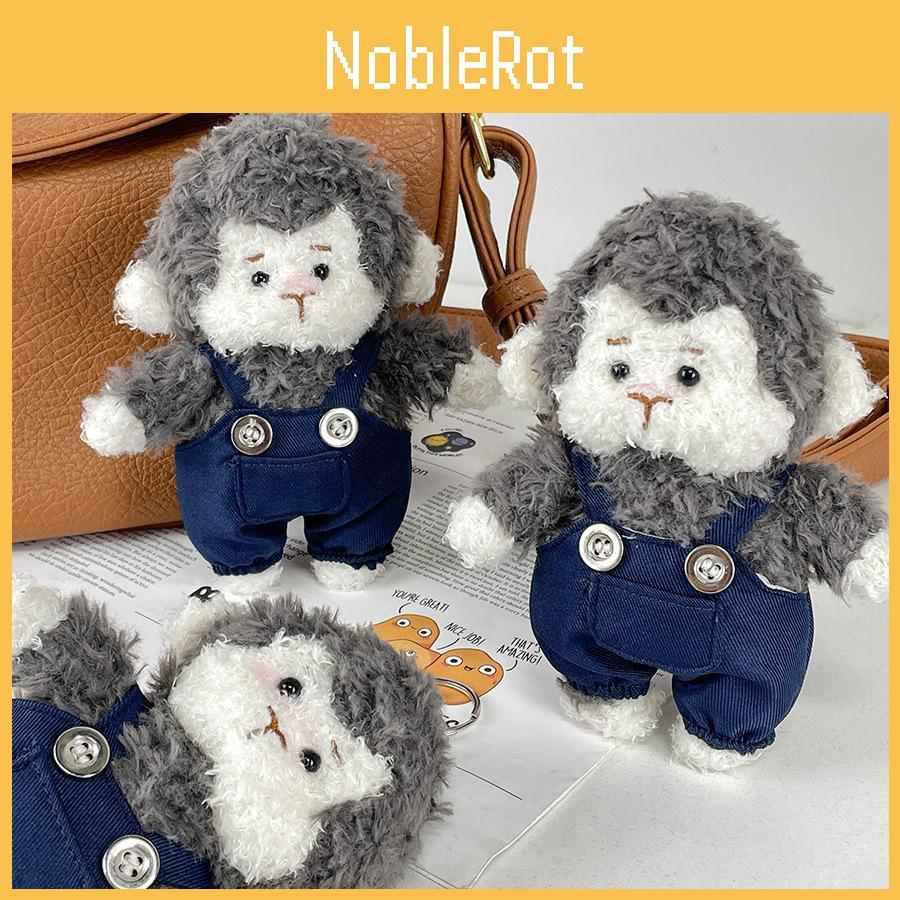 Monkey Plush Cozy Keychain With Adorable Overalls And Soft Filling Ideal For Occasion Any