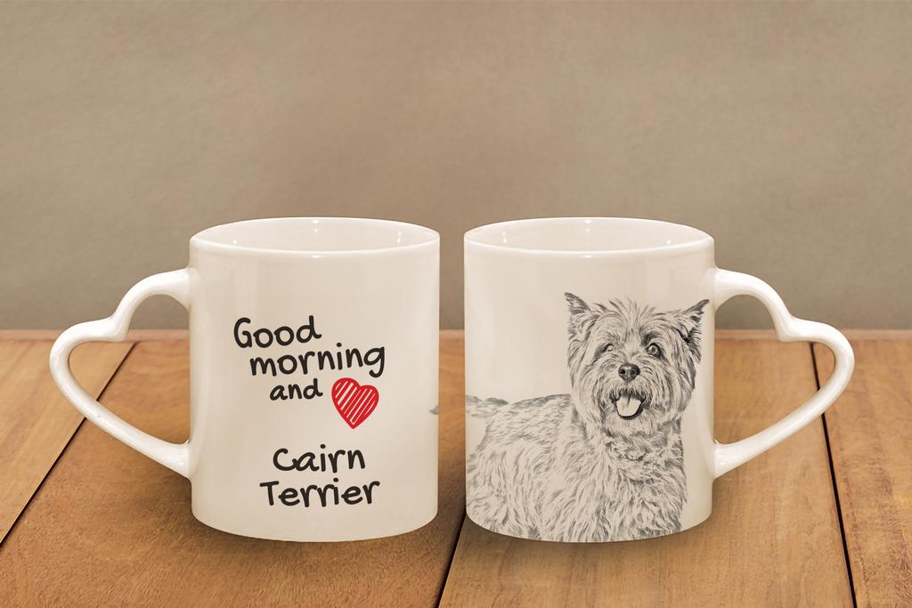 Cairn Terrier - Tasse mit einem Hund, entzückende Tasse mit herzförmigem Henkel, universelles Geschenk von der Marke Art-Dog