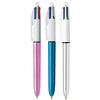 Kugelschreiber - BIC - Shine - Metall - 4 Farben - Mittelspitze 1,0 mm