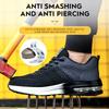 Indestructible Safety Shoes For Men Steel Toe Anti-puncture Men's Work Shoes Lightweight Slip Resistant Air Cushion Sneaker