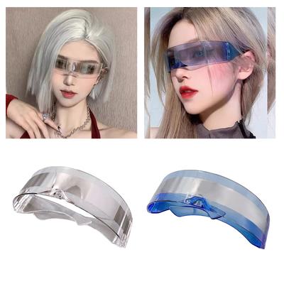 Futuristische randlose Brille Randlose futuristische Brille Halloween Kostümzubehör für Damen Herren