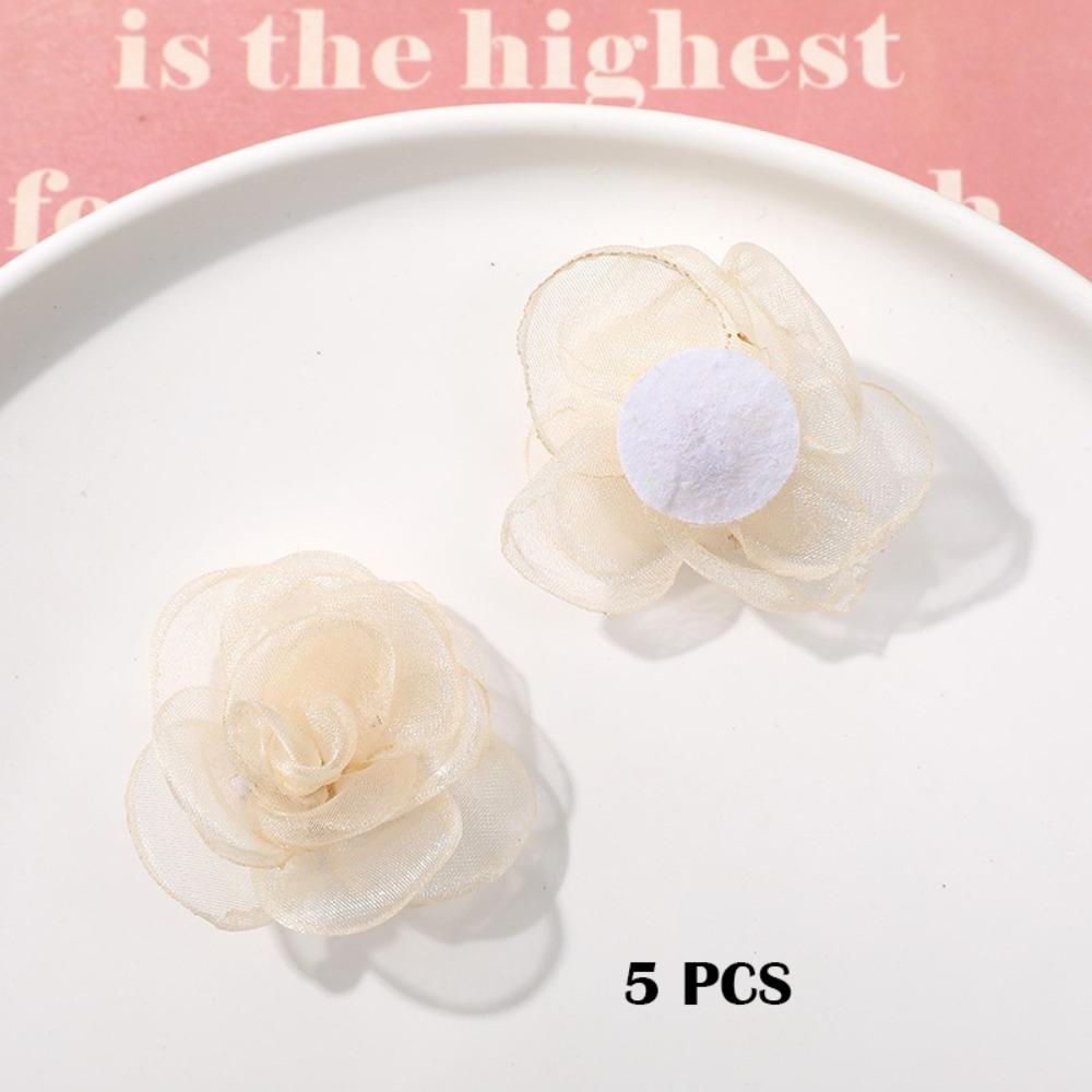 5 peças Material de Brinco de Malha Tecida Acessórios de Vestuário Feitos à Mão Novo Acessório de Presilha de Cabelo