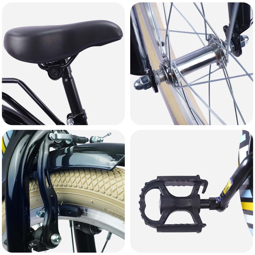 Kinderfahrrad 24 Zoll für Alter 8 12 Schwarz