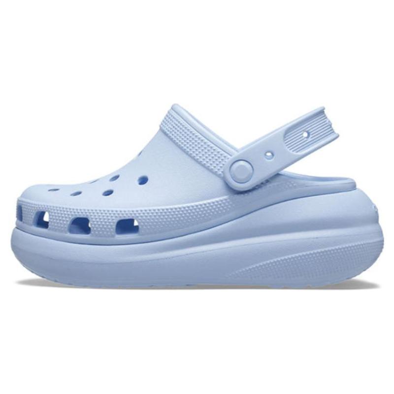Crocs Mega Crush Clog PU Puffs Versatile and Comfortable Lightweight and Breathable Hole Shoes 6cm Unisex Sky Blue