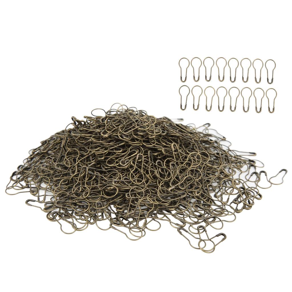1000Pcs Safety Pins Multi Purpose Durable Rustproof Alloy Wide Application Antique Brass Color