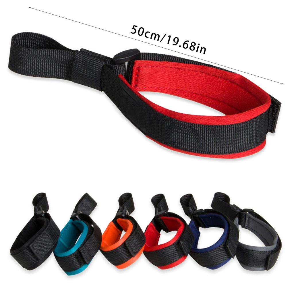 Adjustable Dog Leash Wrist Strap For Secure Grip for Walking Black Durable Design Padded Strap