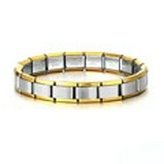 Italian Stainless Steel Love Heart & Star Modular Bracelet - Detachable Elastic Watch Band, European & American Fashion.