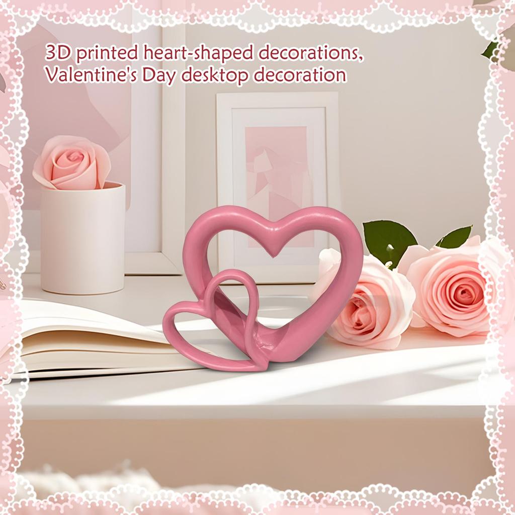 3D Printed Hearts Decor,Valentine's Day Tabletop Ornament,  Perfect Gift For Her/Him, Anniversary & Wedding Gift