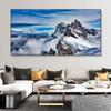 Wspaniały Canvas z Krajobrazem Malowanie Śnieżnej Góry Plakat Sztuka Ścienna do Dekoracji Salonu Sypialni Obraz