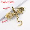 Creative Simulation Dragon Colorful Hand Drawn Metal Brooch for Women Men Stylish Lapel Pins Jewelry Accessories Gift 1PC