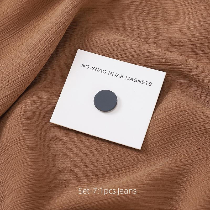 Multi-Color Matte Magnet Hijab Pins for Women Shawl Headscarf Strong Magnetic Button Headscarf Accessories Magnetic Brooch
