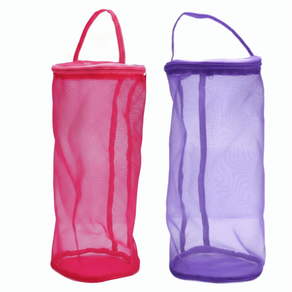 2pcs Zipper Closure Yarn Storage Bag Lightweight Knitting Organizer Tote  For Crocheting