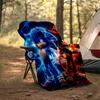 1pc Sonic5 Theme Soft Flannel Throw Blanket - Digital Print, Polyester, Cozy for All Seasons, Perfect for Outdoor, and Travel