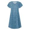 Women's Summer Casual Fashion Loose Printed Short Sleeve 2022 V-Neck Dress