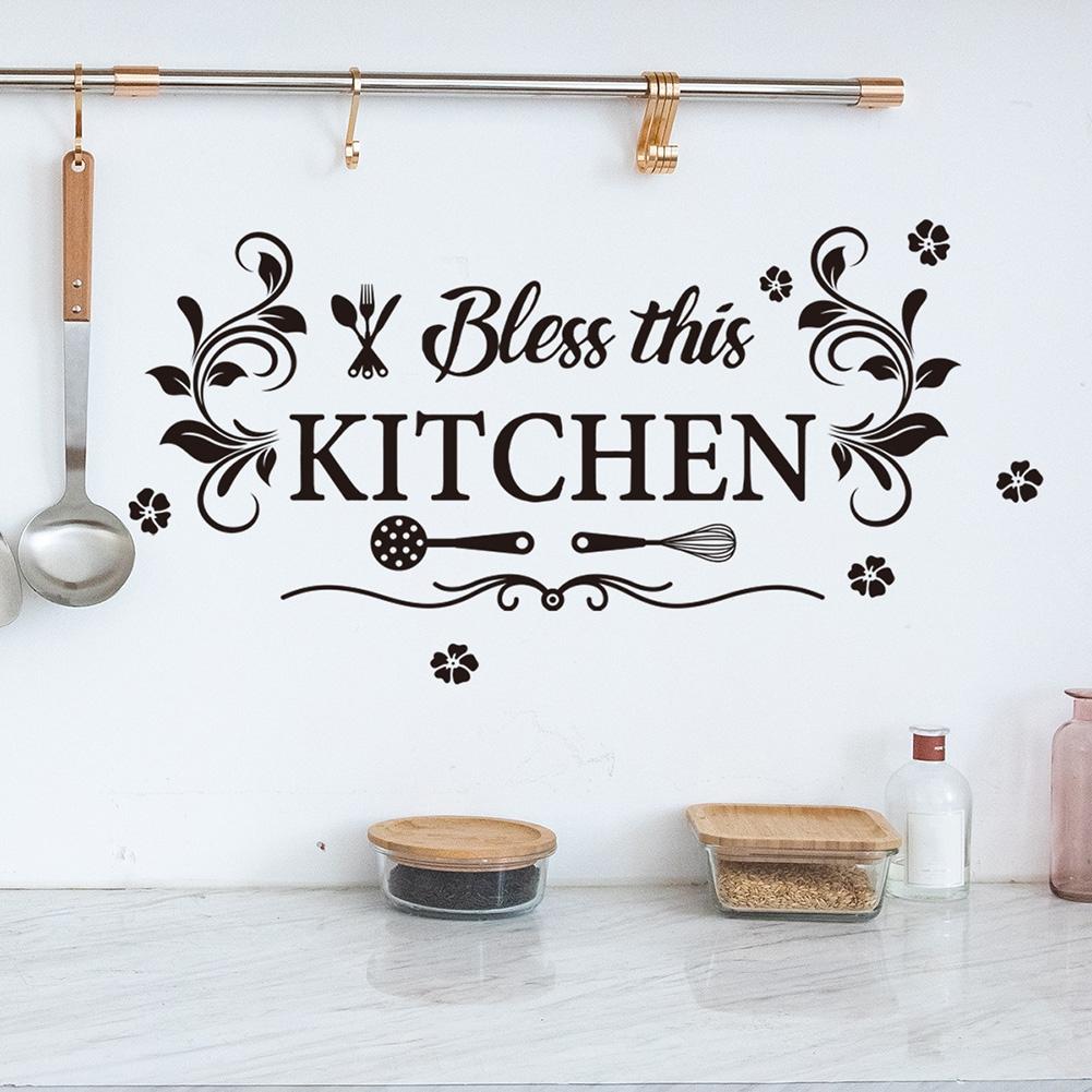 Kitchen Wall Stickers Fun Design Cook Utensils Home Decoration Restaurant